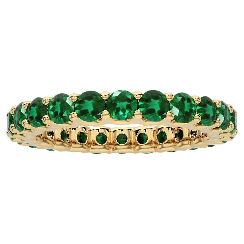 1981 Classic Collection Wedding Band Ring: 2 Ct Emeralds in 14K Yellow Gold For Sale