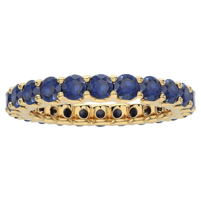 1981 Classic Collection Wedding Band Ring: 2.75 Ct Sapphire in 14K Yellow Gold For Sale