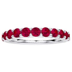 1981 Classic Collection Wedding Ring: 1.2 Carat Rubies in 14K White Gold