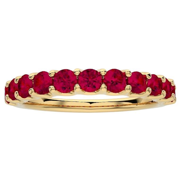 1981 Classic Collection Wedding Ring: 1.2 Carat Rubies in 14K Yellow Gold For Sale