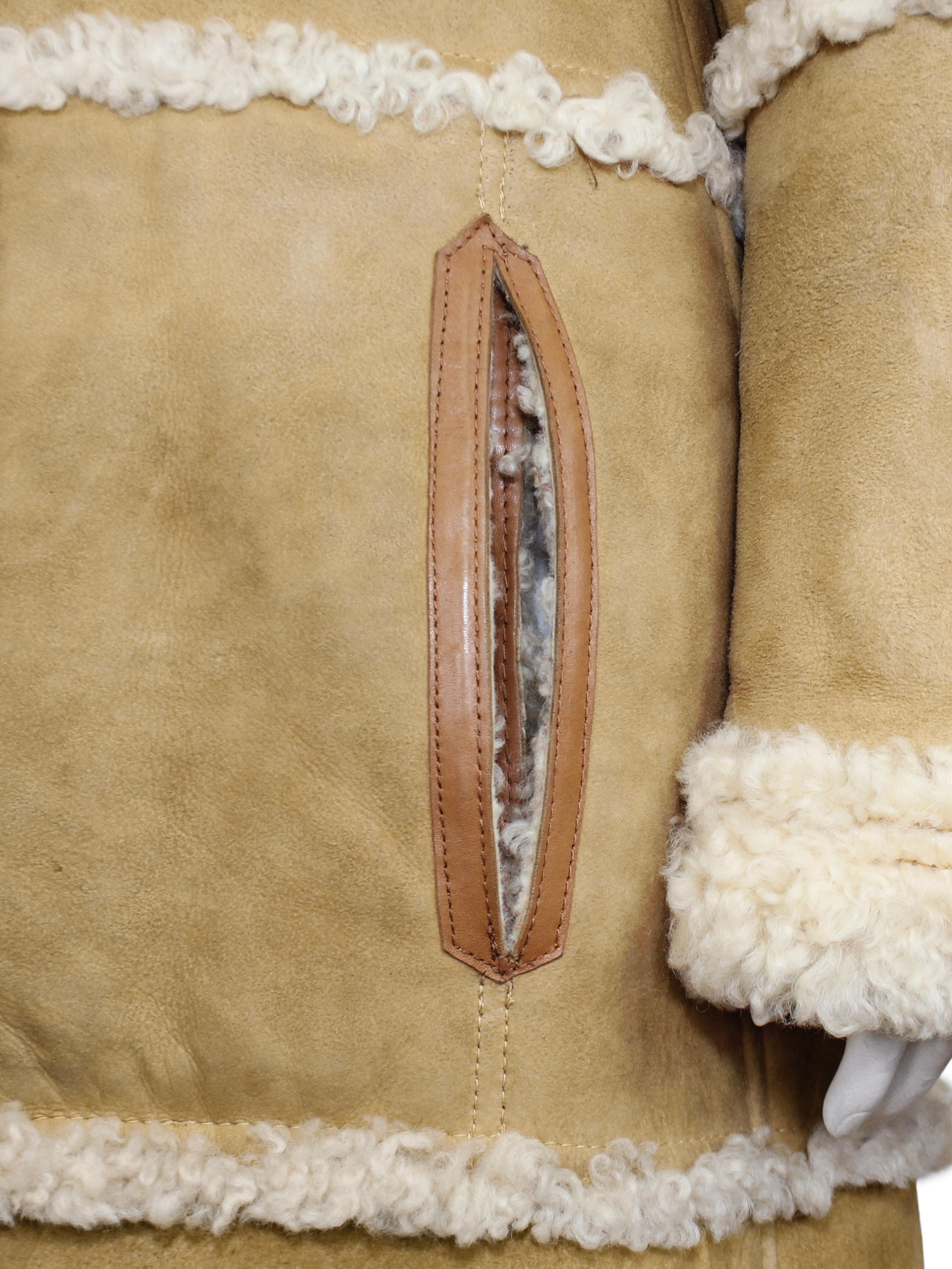 Women's 1981 Curly Sheepskin Maxi Coat For Sale