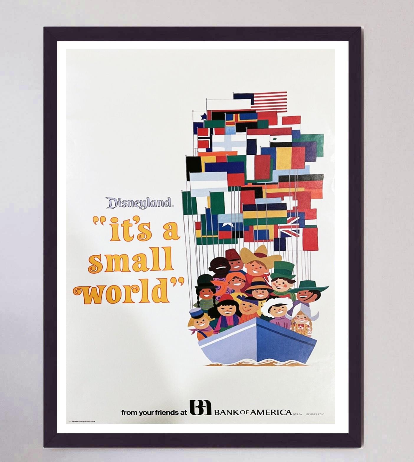1981 Disneyland - It's a Small World Original Vintage Poster In Good Condition In Winchester, GB