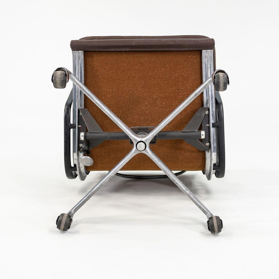 1981 Eames Herman Miller Soft Pad Management Desk Chair in Brown Leather 4