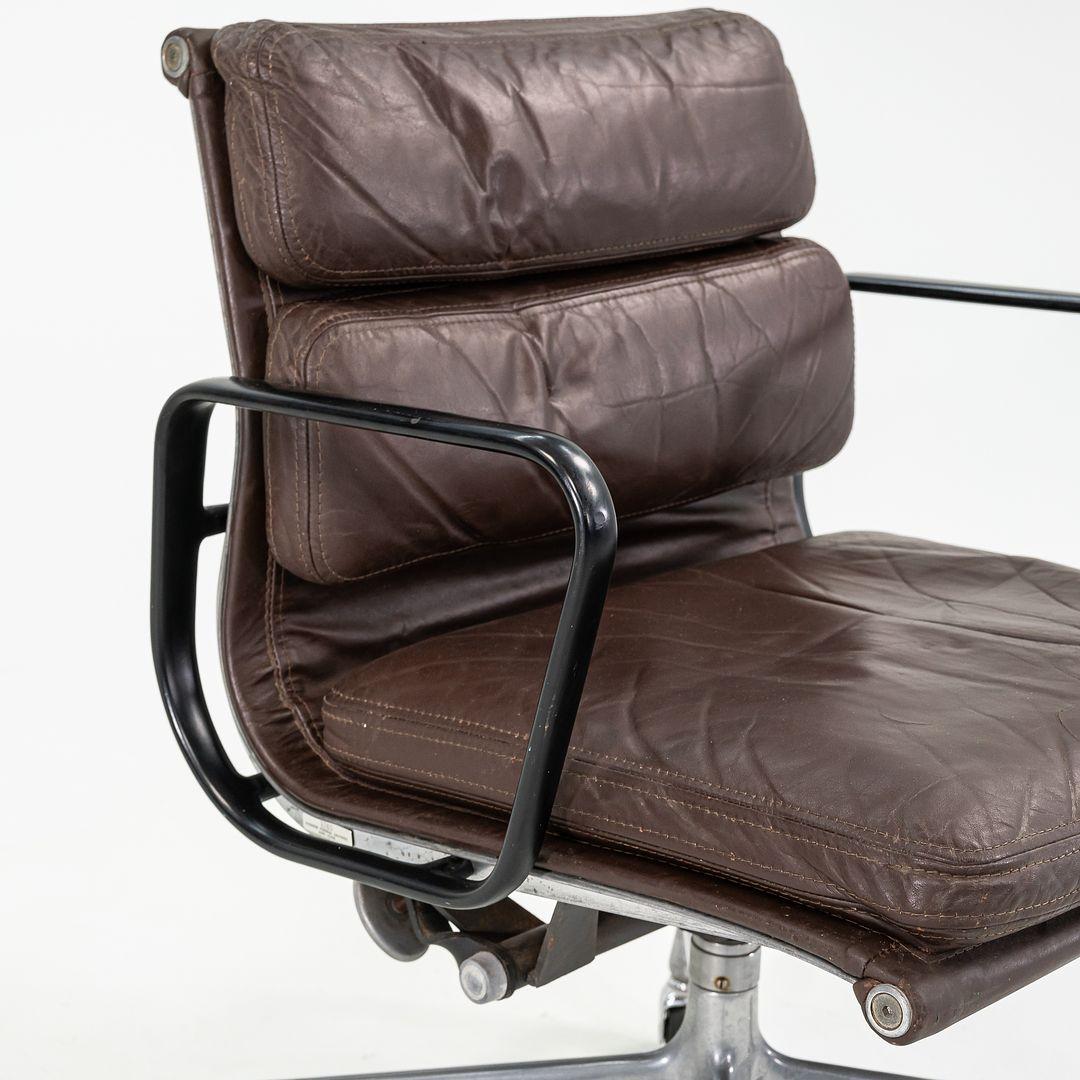 1981 Eames Herman Miller Soft Pad Management Desk Chair in Brown Leather 6