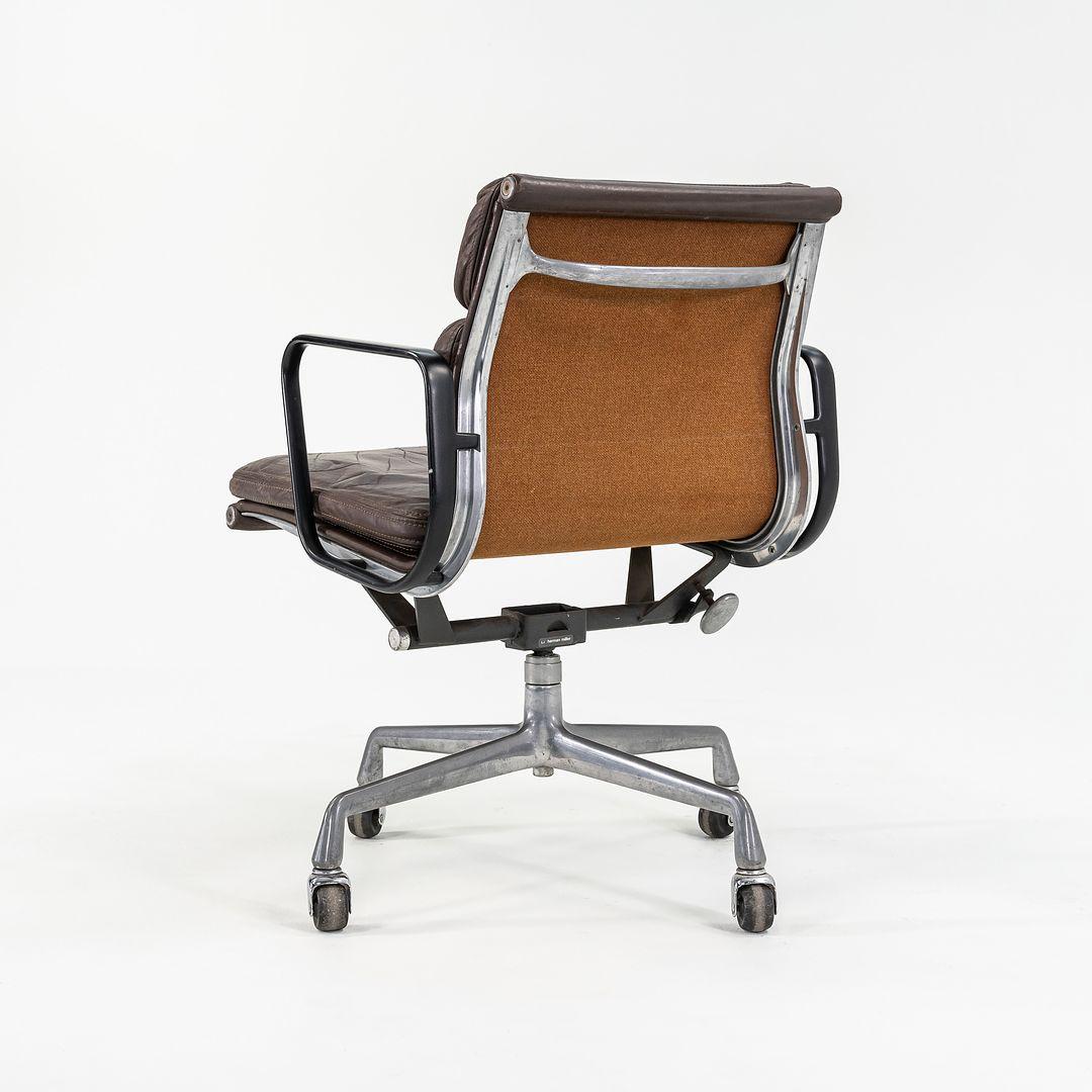 1981 Eames Herman Miller Soft Pad Management Desk Chair in Brown Leather 3