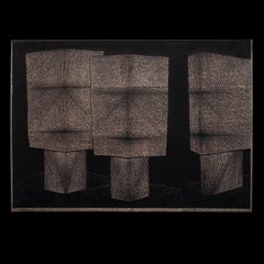 1981 Graphic Woodblock Print by Tomio Kinoshita, Japan