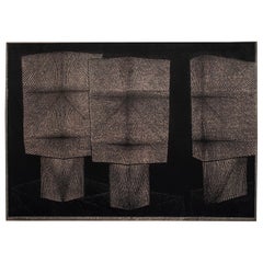 1981 Graphic Woodblock Print by Tomio Kinoshita, Japan
