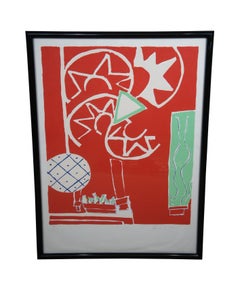 1981 Knox Martin "Flowers 3" Abstract Silkscreen Print Signed Artist Proof