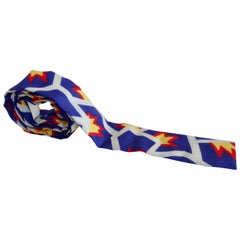 Vintage 1981 Nathalie Du Pasquier 'Burundi' Memphis Milano Tie