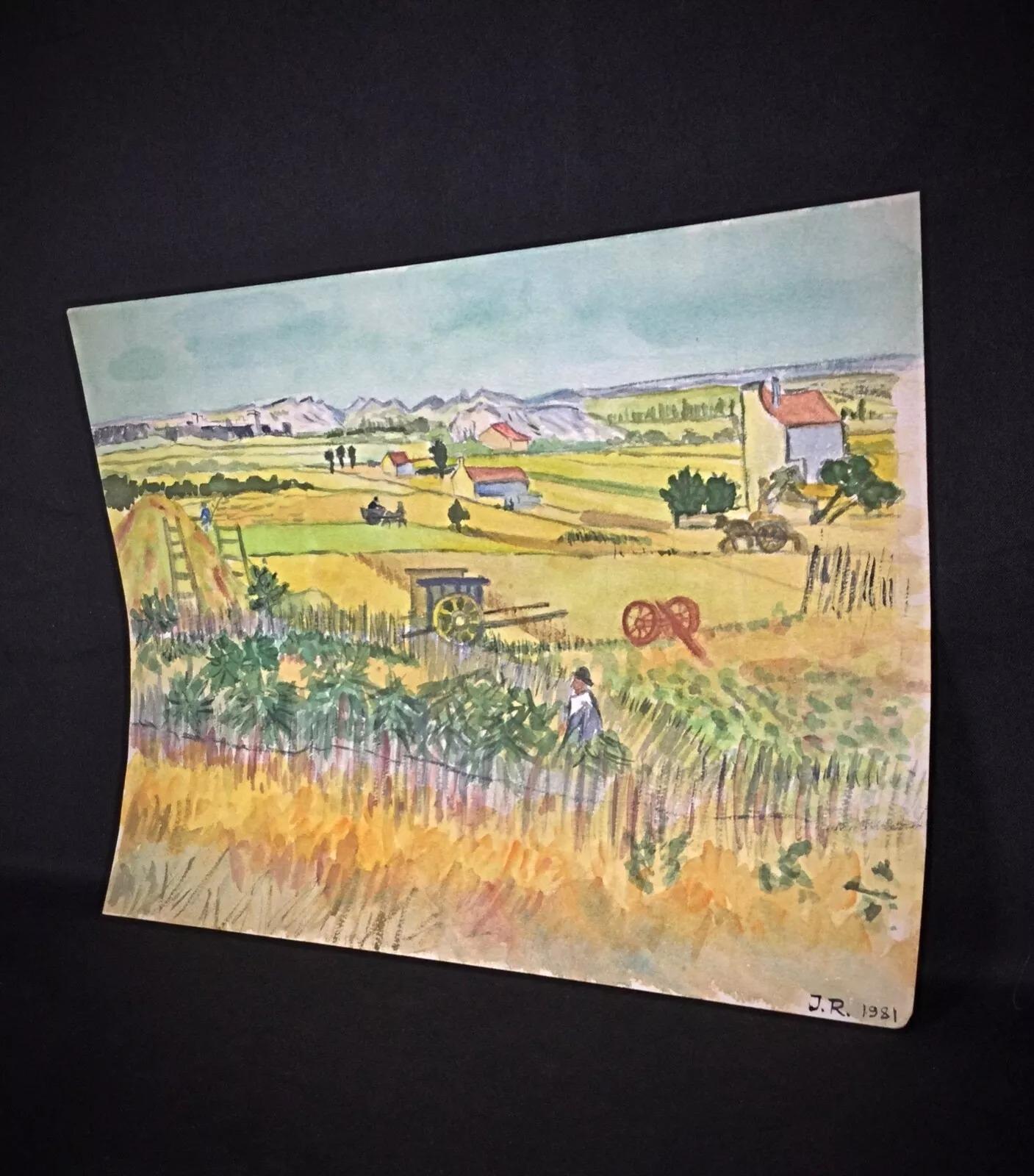 1981 Aquarelle originale 