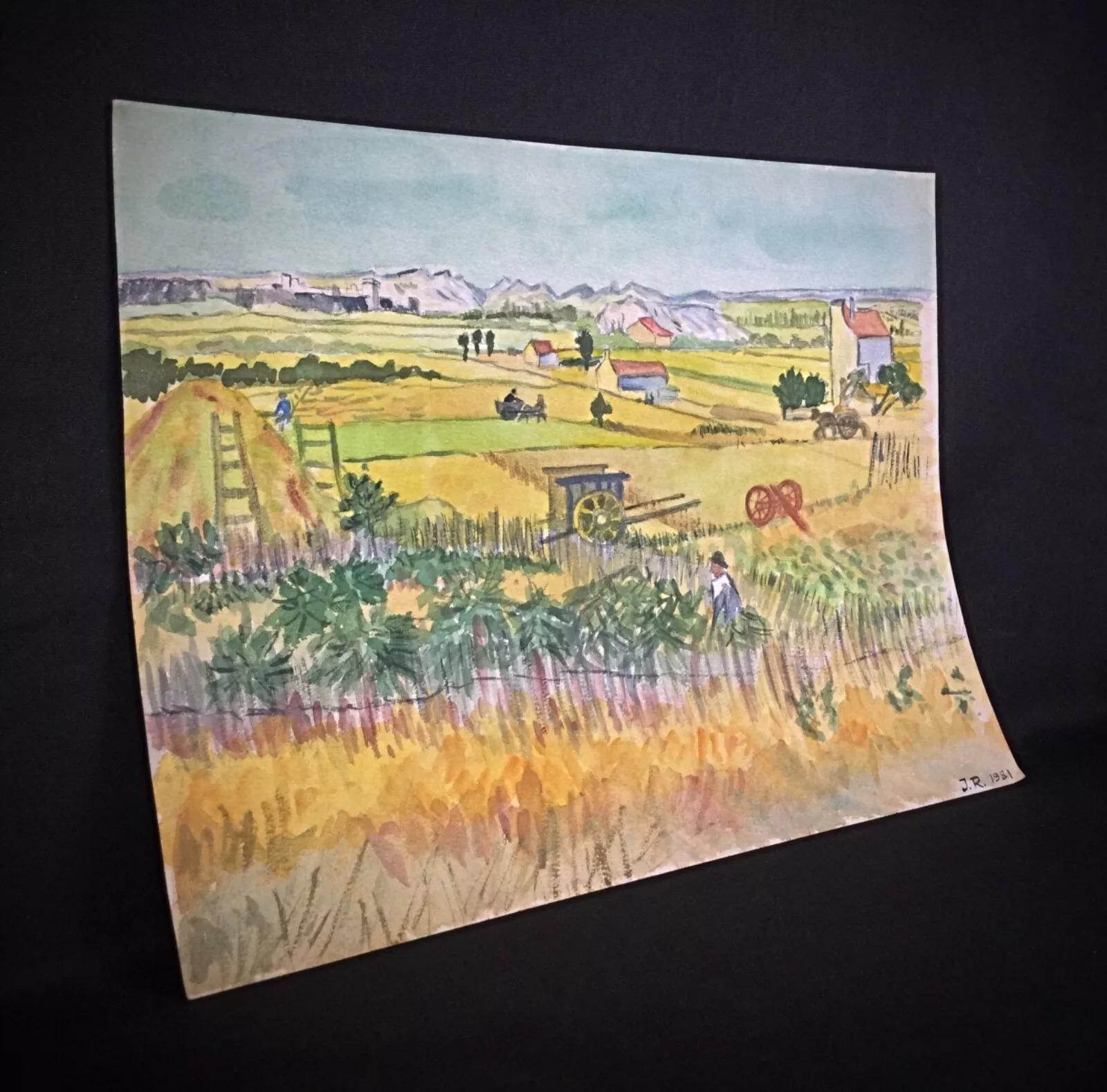1981 Aquarelle originale 
