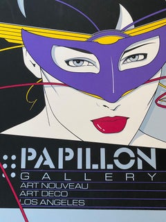 1981 Patrick Nagel Papillon Gallery Los Angeles, Edizioni Mirage Serigrafia
