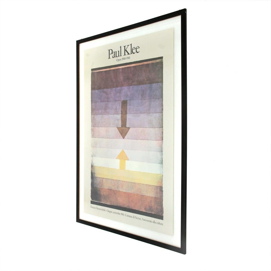 Italian 1981 Paul Klee Exposition in Firenze Poster, Graphic Design by Pierluigi Cerri