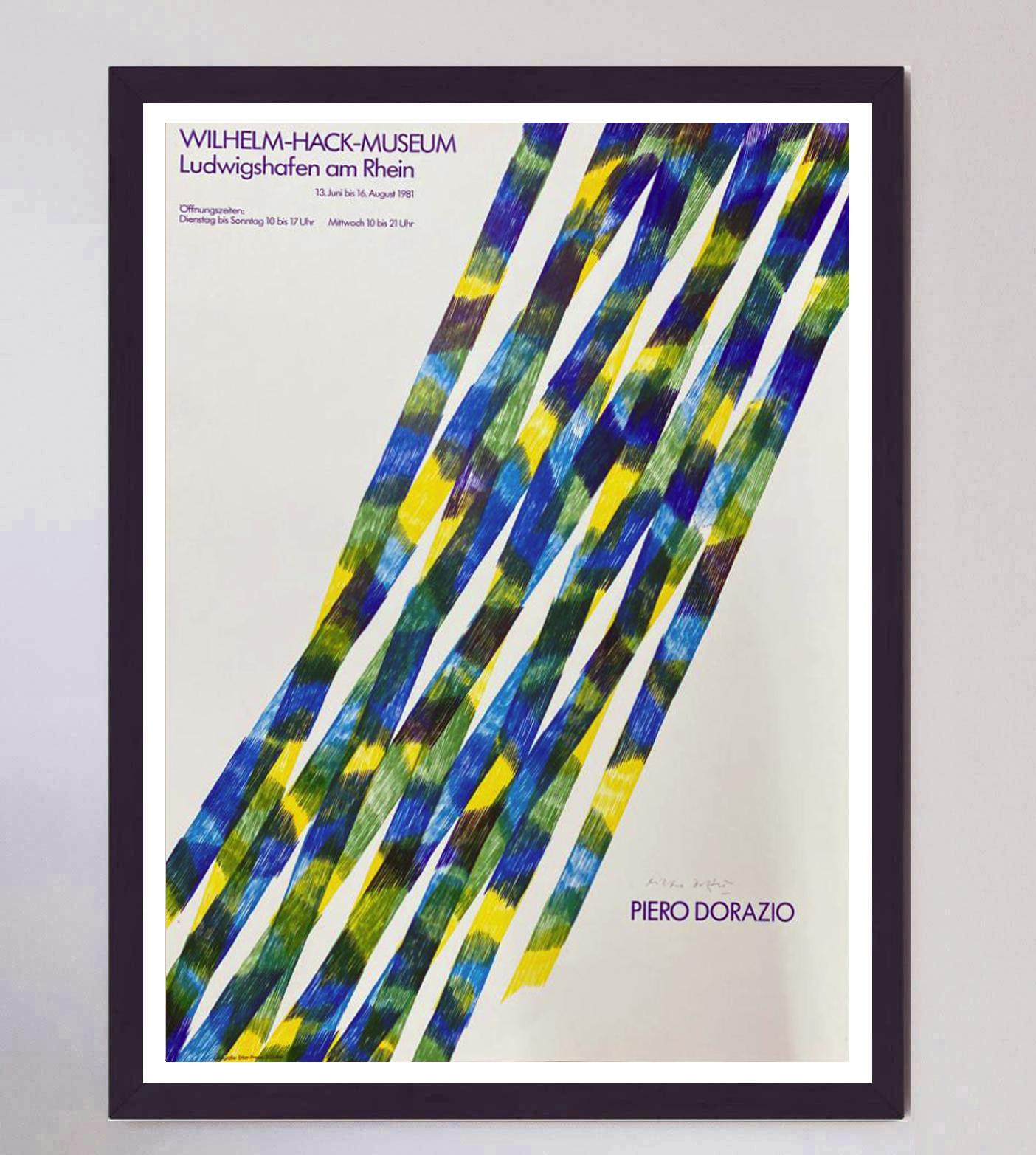 1981 Piero Dorazio - Manifesto d'epoca originale del Wilhelm Hack-Museum In condizioni buone in vendita a Winchester, GB