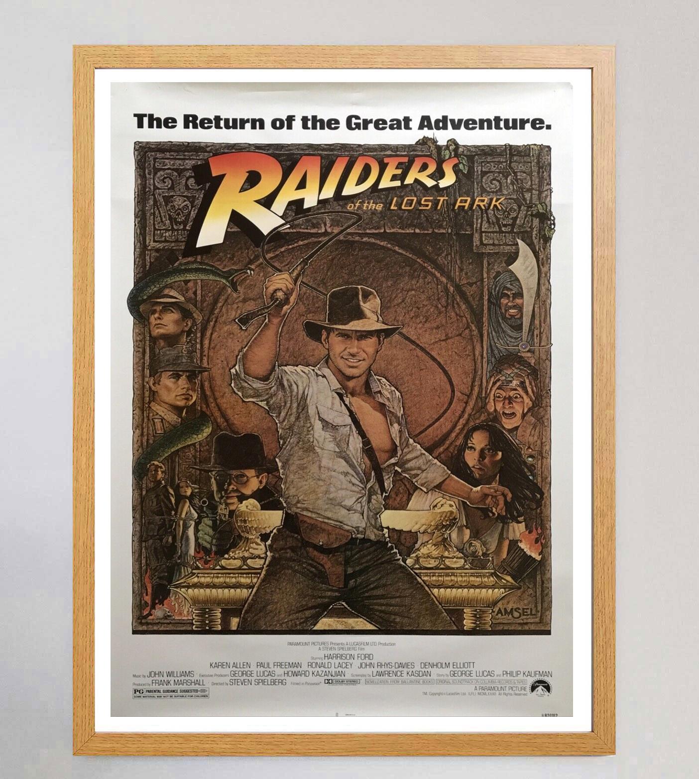 Américain Affiche vintage d'origine Raiders of the Lost Ark, 1981 en vente