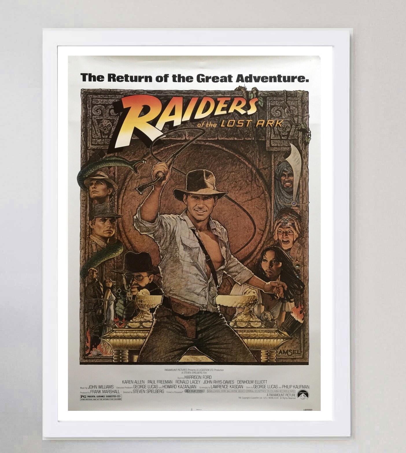 Affiche vintage d'origine Raiders of the Lost Ark, 1981 Bon état - En vente à Winchester, GB