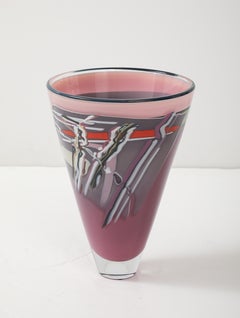1981 Rick Bernstein Art-glass Modernist Vase