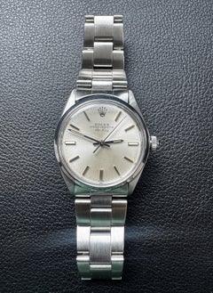 1981 Rolex Air King 5500 Silver Dial 34mm Watch Stainless #25018