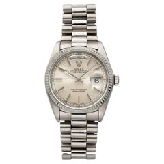 1981 Rolex Day-Date 36 18039 18K White Gold Silver Dial Automatic 36mm