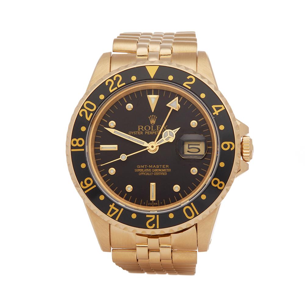 1981 Rolex GMT-Master Yellow Gold 16758 Wristwatch