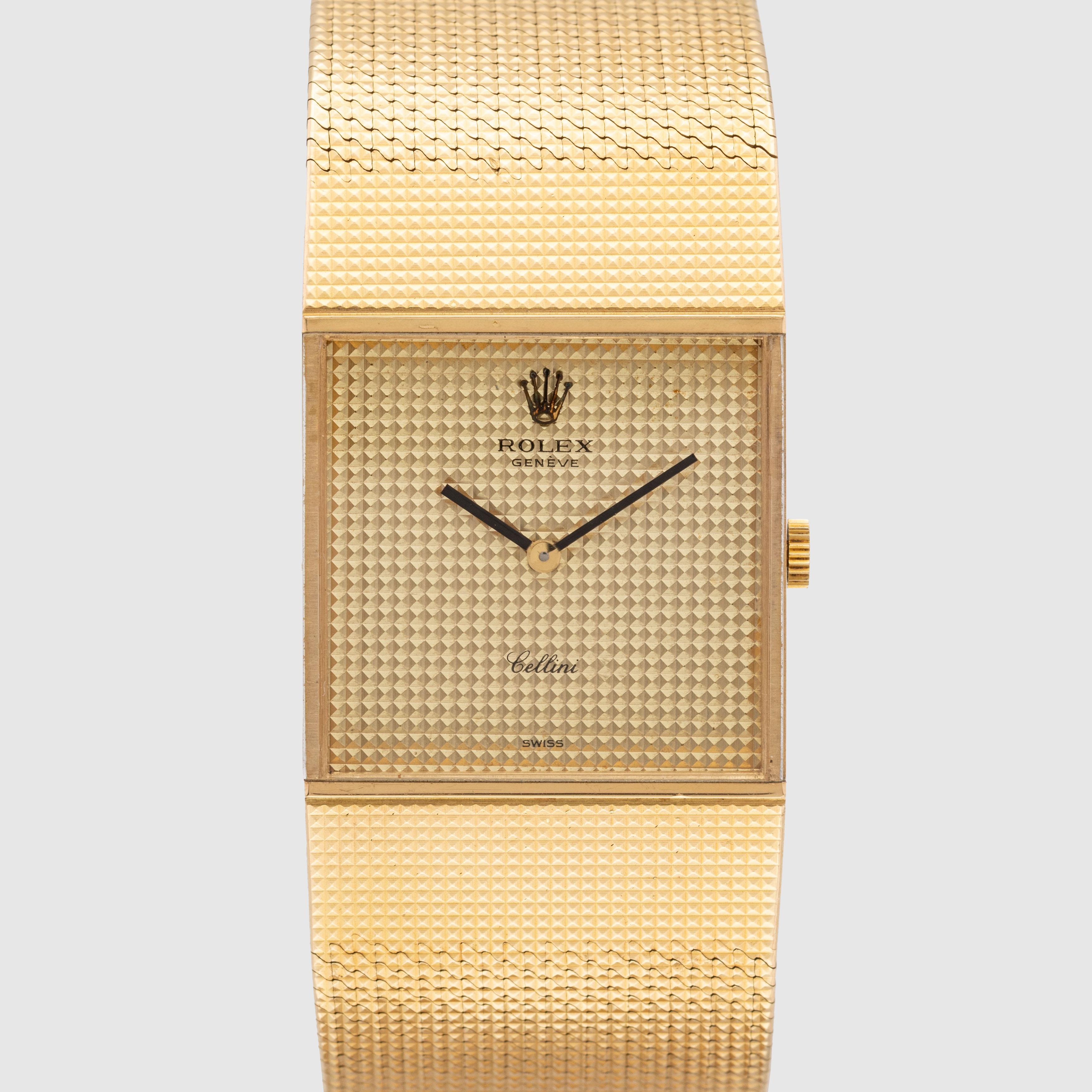 da uomo o donna 1981 Rolex King Midas Cellini Quadrante Hobnail non lucidato Ref. 4312/8 (con documenti) in vendita