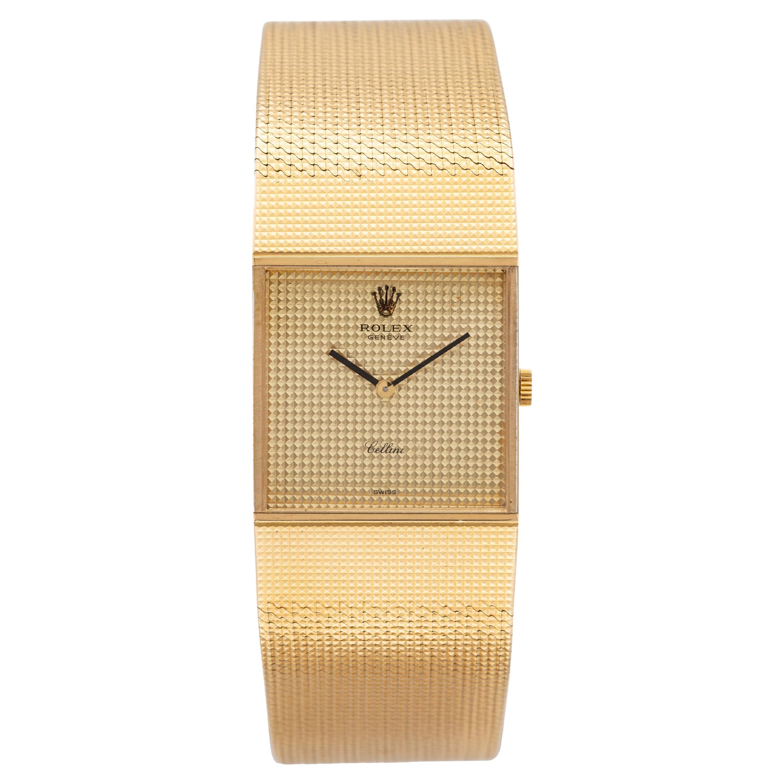 1981 Rolex King Midas Cellini Quadrante Hobnail non lucidato Ref. 4312/8 (con documenti) in vendita