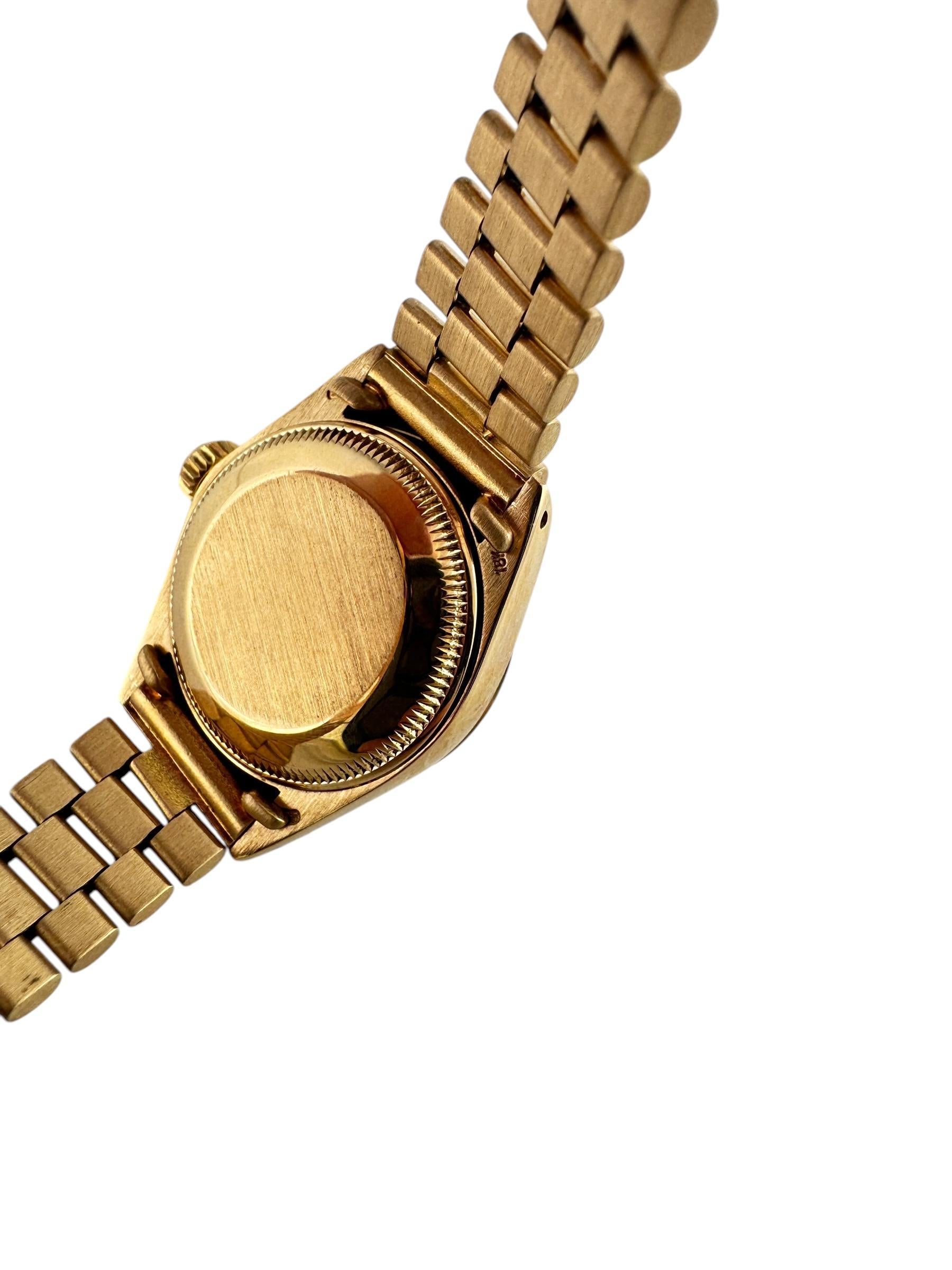 1981 Reloj Rolex de oro amarillo de 18 quilates para señora 6917 Correa jubileo 26 mm #20298 en venta 3