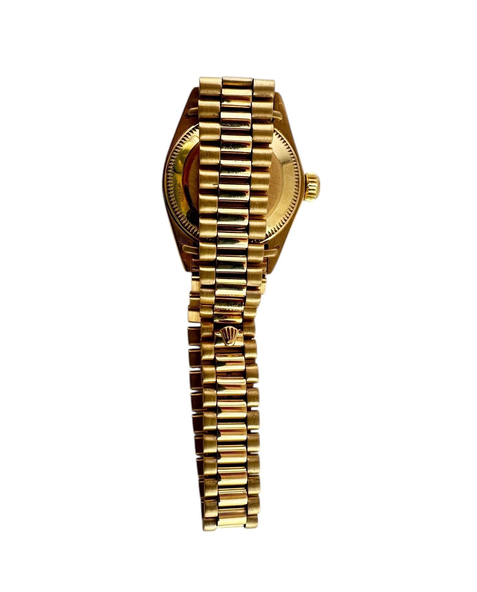 1981 Reloj Rolex de oro amarillo de 18 quilates para señora 6917 Correa jubileo 26 mm #20298 en venta 4