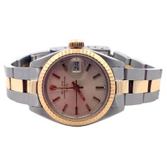 1981 Rolex Oyster Perpetual Date 18K Gold Steel Watch