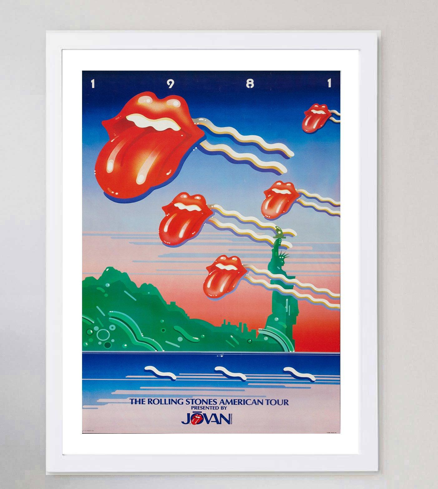 Late 20th Century 1981 Rolling Stones - American Tour Original Vintage Poster For Sale
