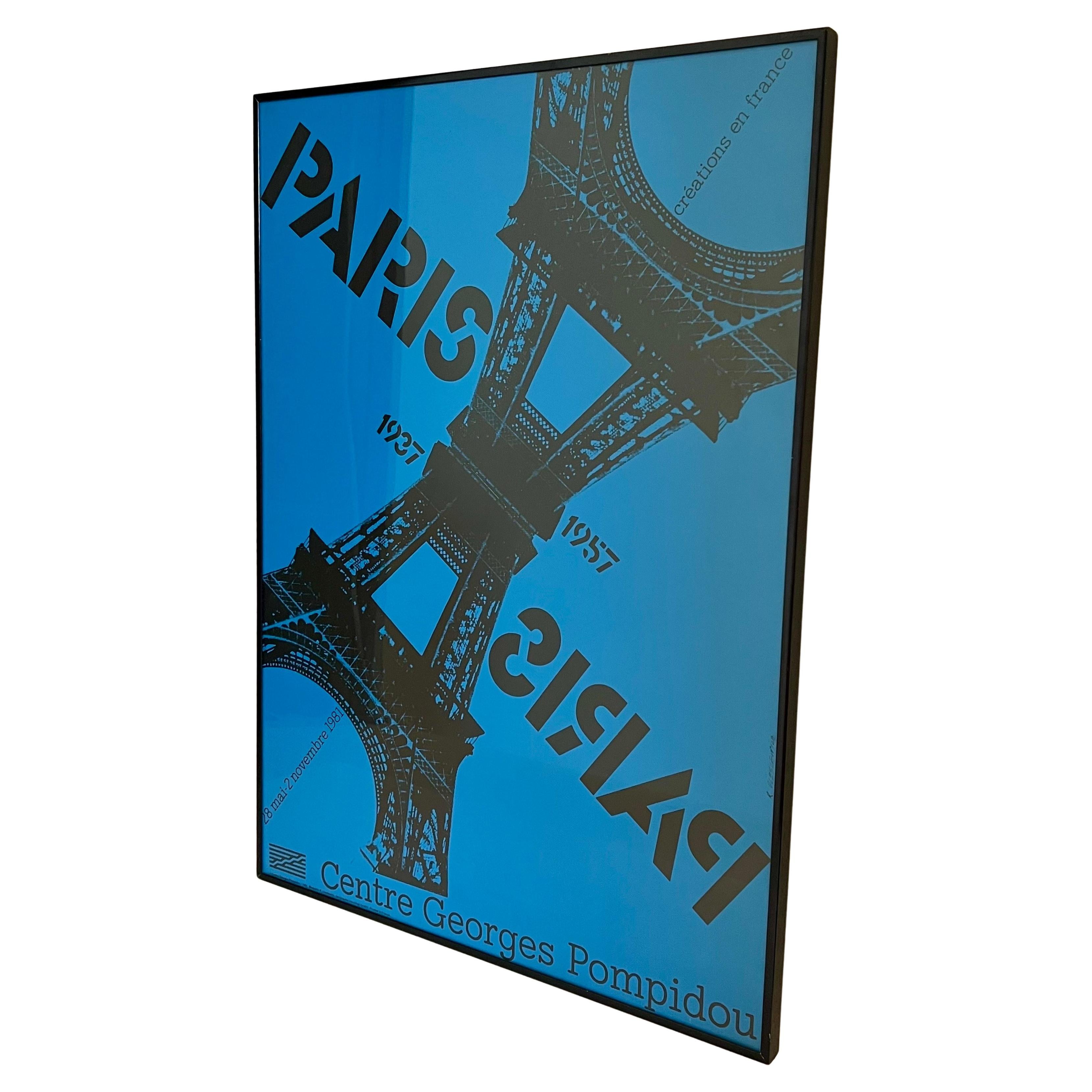 1981 Serigraphie von Maquette R Cleslewicz Centre Georges Pompidou Paris Poster (Postmoderne) im Angebot