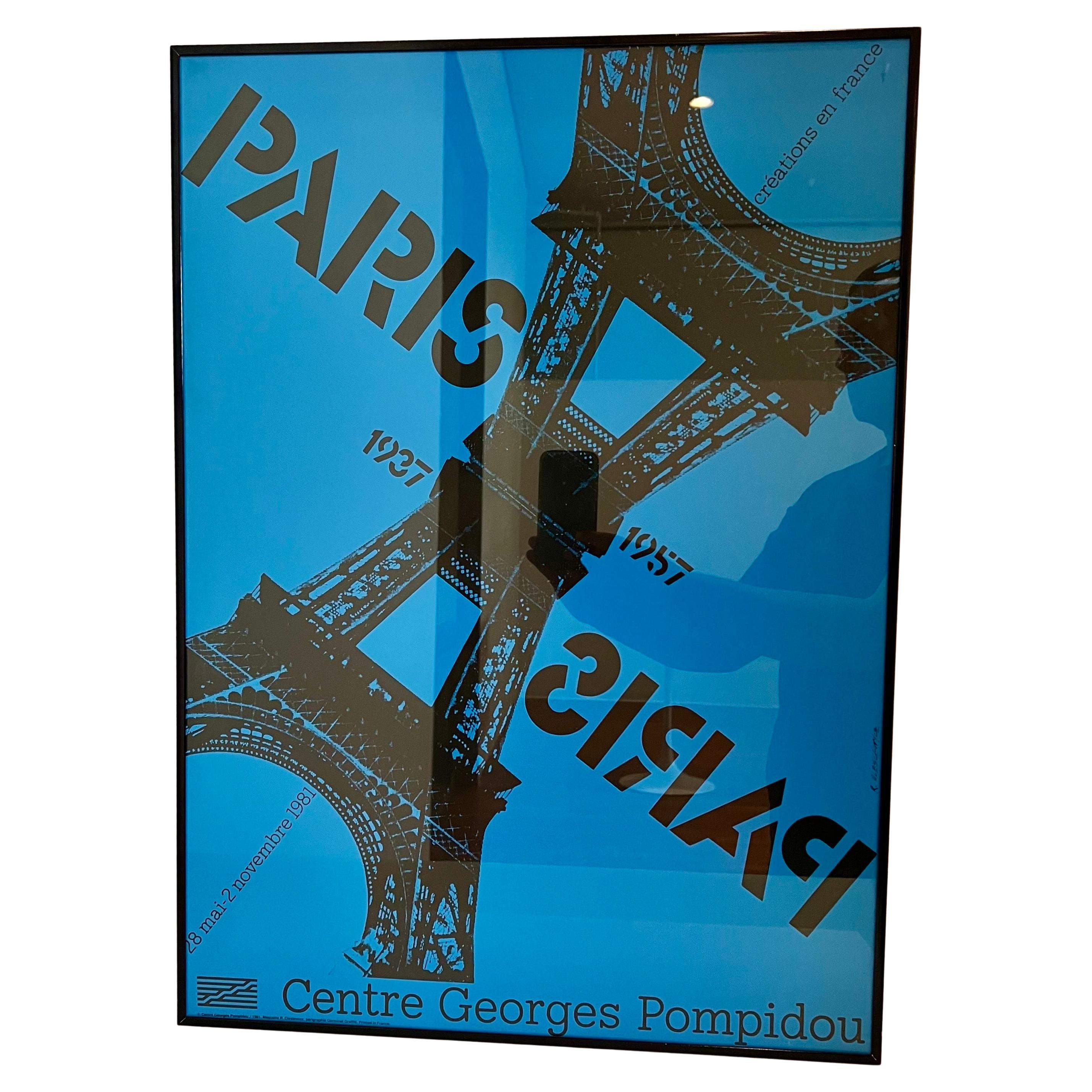 1981 Serigraphie von Maquette R Cleslewicz Centre Georges Pompidou Paris Poster im Angebot