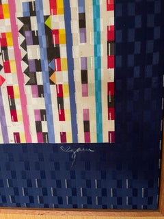 1981 Silk tapestry numbered 1/8 designed by Yaacov Agam