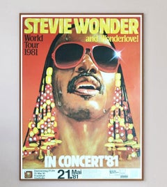 1981 Stevie Wonder- En Concierto '81 Póster Vintage Original