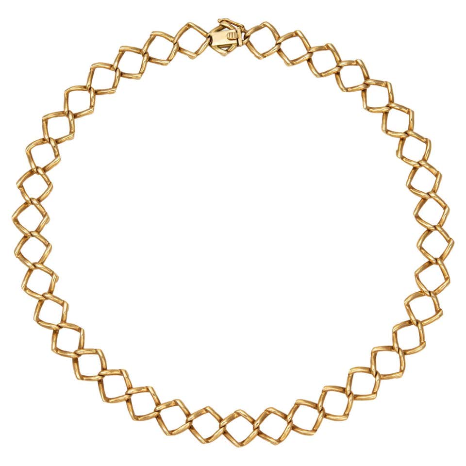 Vintage Tiffany and Co Bracelet 51.1gm 18k Yellow Gold Triangle Fancy ...