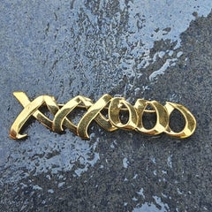 1981 Tiffany & Co. Paloma Picasso XXXOOO Brooch Pin 18k Yellow Gold 2.75" 13.1g