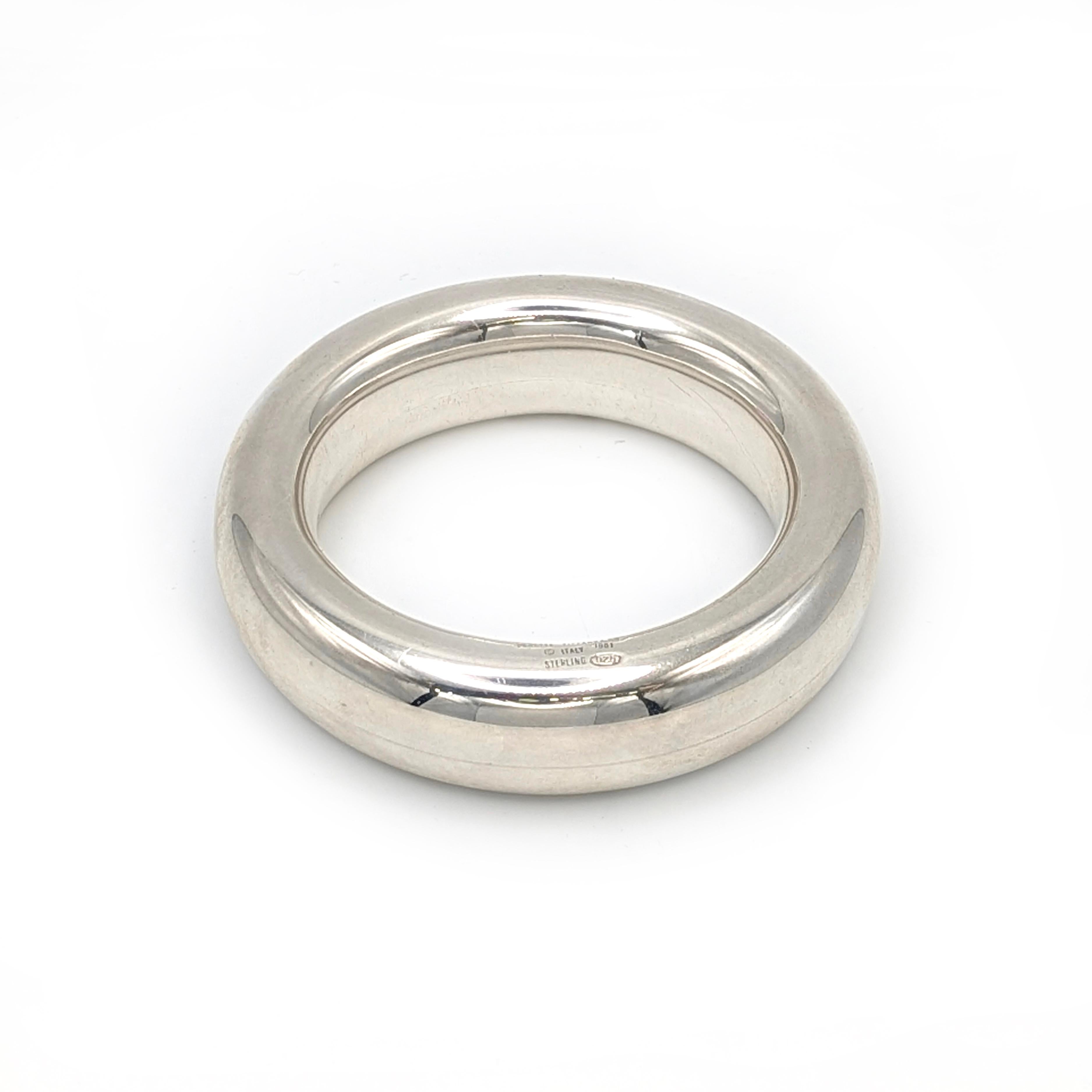 1981 Tiffany & Co Peretti Sterling Doughnut Bangle 1