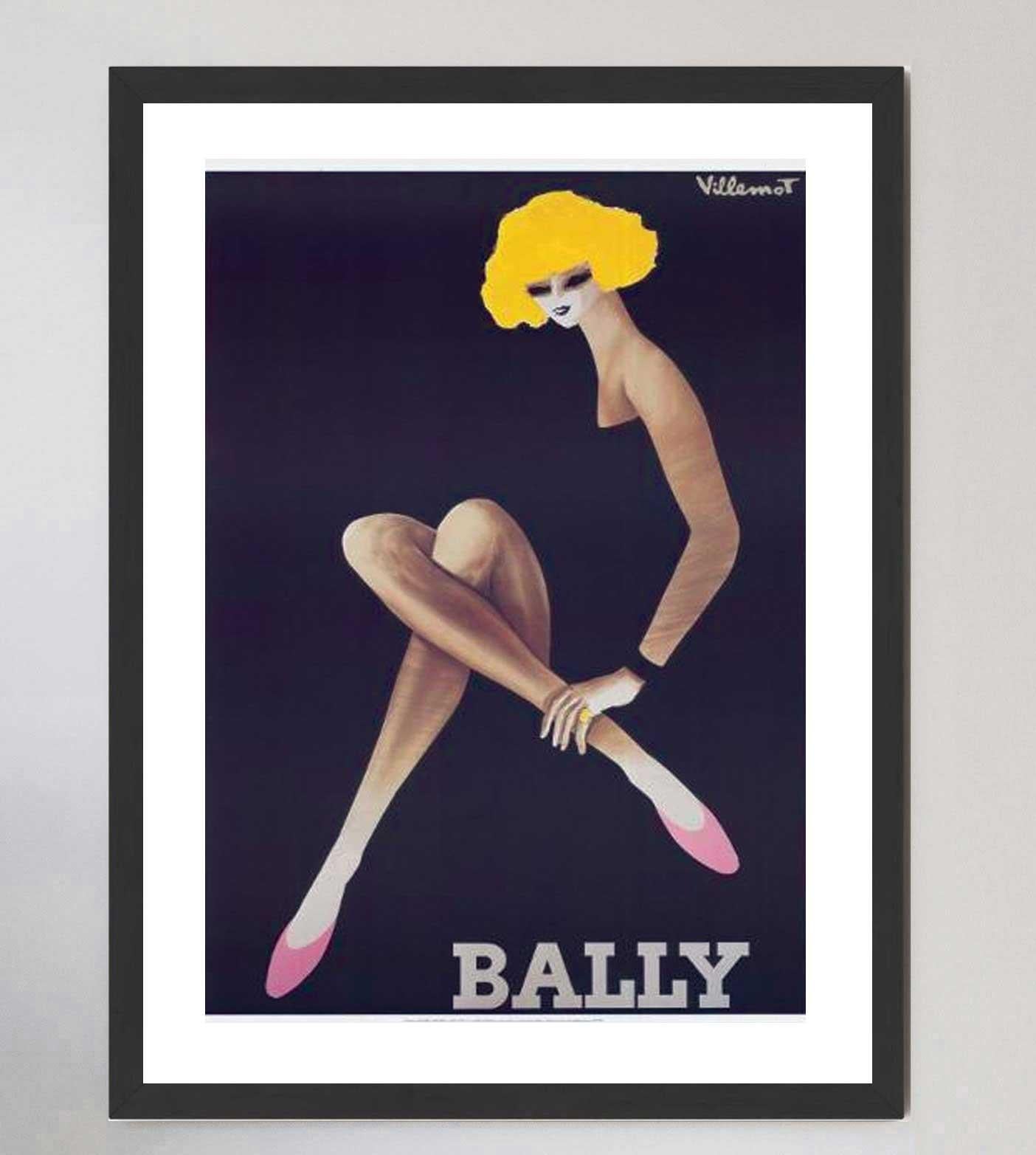 Paper 1982 Bally - Pink Shoes Original Vintage Poster For Sale