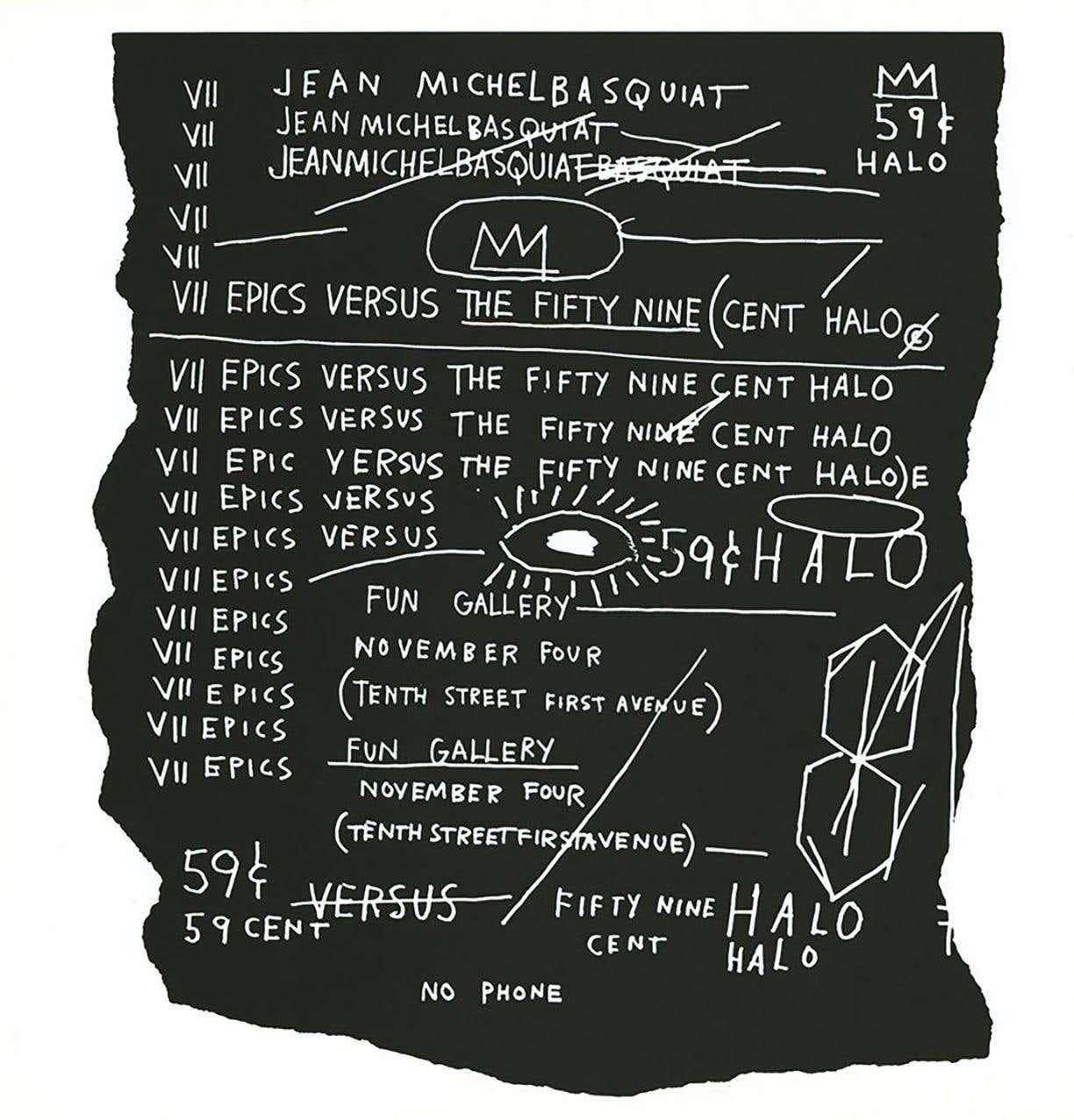 Publicité de la galerie Basquiat 1982 (Basquiat 1982) Bon état - En vente à Brooklyn, NY