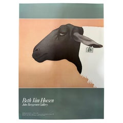 Vintage 1982 Beth Van Hoesen "Suffolk Sheep" Exhibition Print  