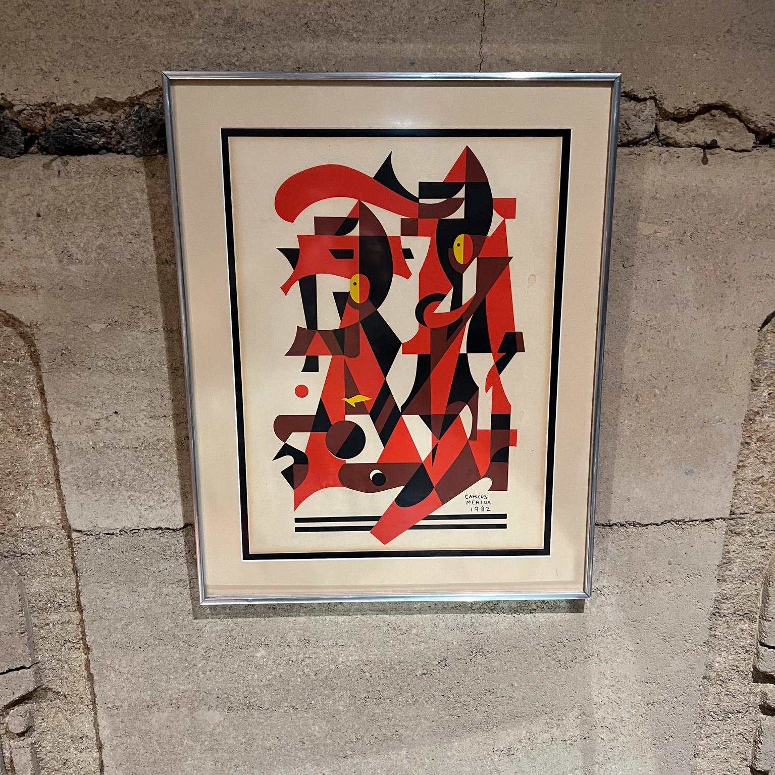 1982 Carlos Mérida Modernist Artwork Cubist
Lithograph Paper Print Drawing
24.75 x 17.5 x .88
Preowned original unrestored vintage condition. Paper shows signs of age.
Refer to all images please.