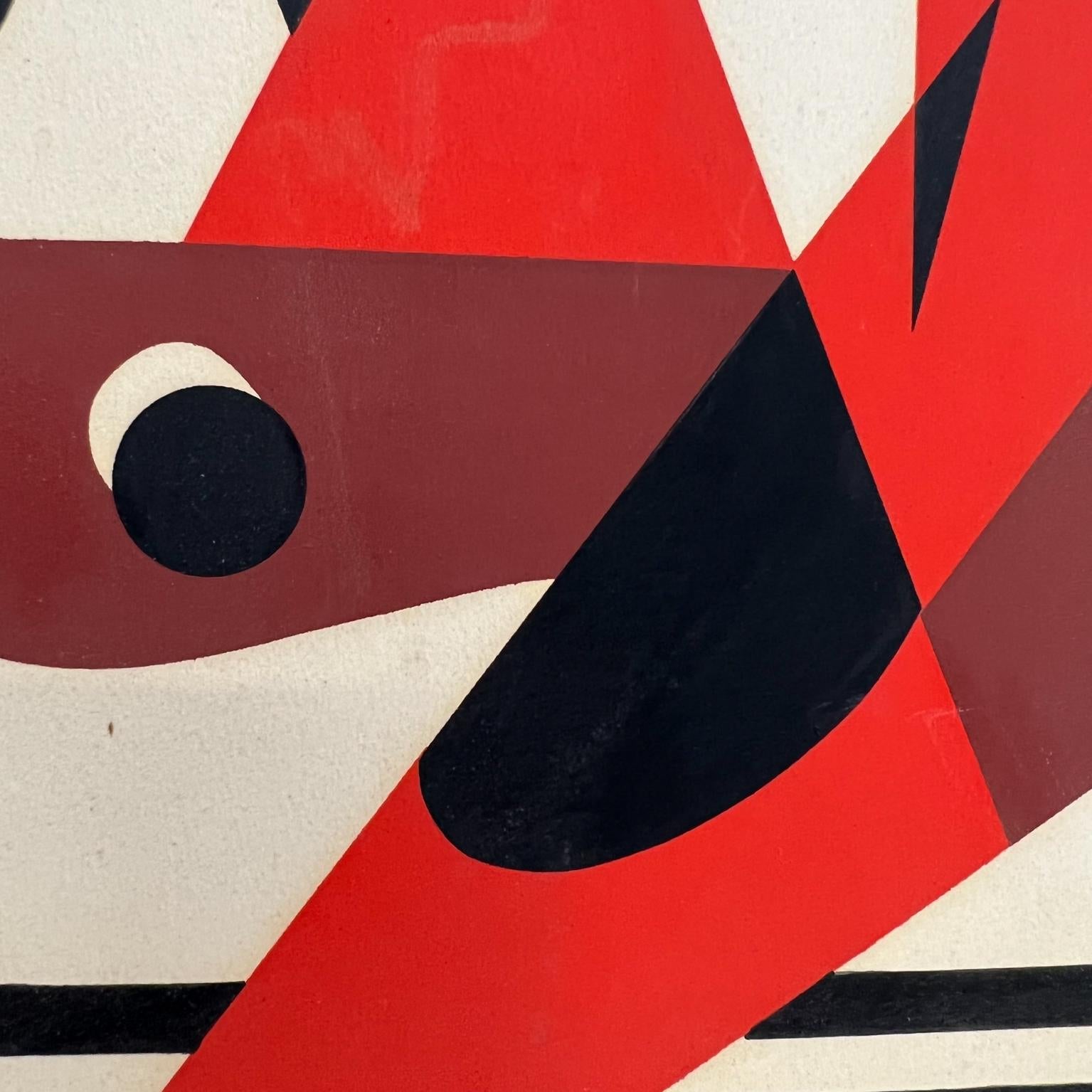 1982 Carlos Mérida Obra de Arte Modernista Cubista Dibujo Precolombino 2