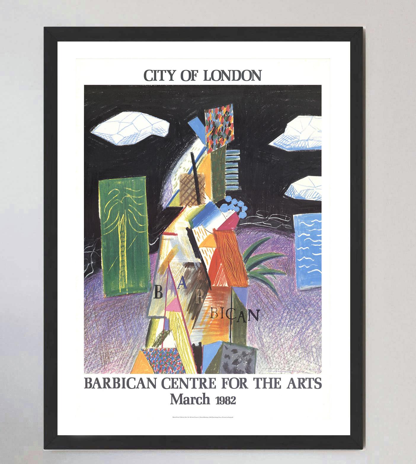 1982 David Hockney - Barbican Centre for the Arts - Ciudad de Londres Cartel finales del siglo XX en venta