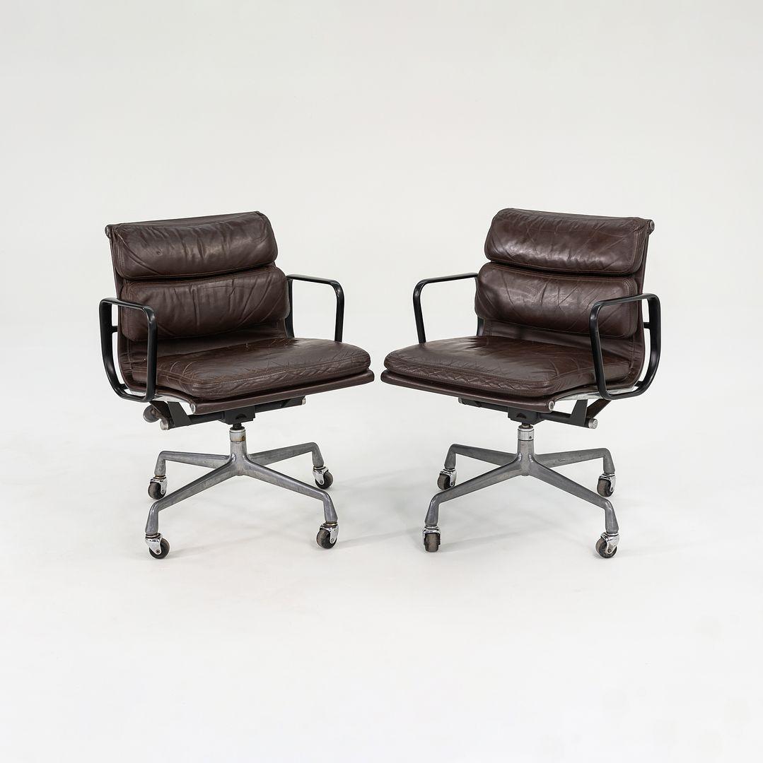 1982 Eames Herman Miller Soft Pad Management Desk Chair w/ Brown Leather 5