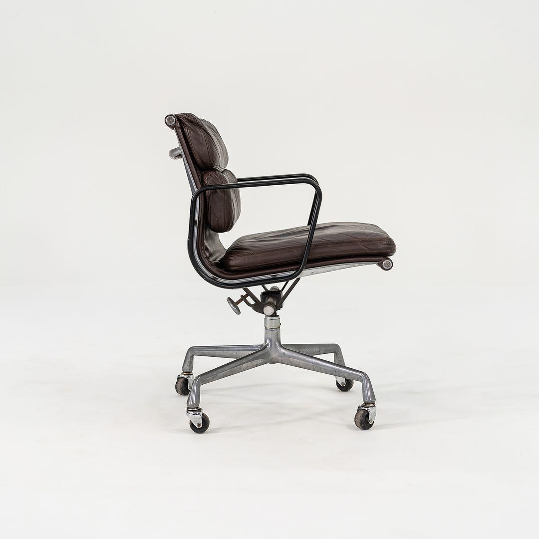 American 1982 Eames Herman Miller Soft Pad Management Desk Chair w/ Brown Leather