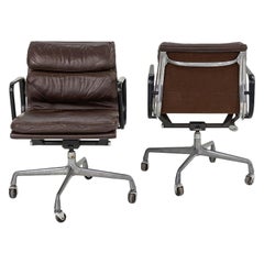 1982 Eames Herman Miller Soft Pad Management Desk Chair w/ Brown Leather