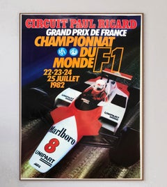 1982 France Grand Prix Circuit Paul Ricard Original Vintage poster