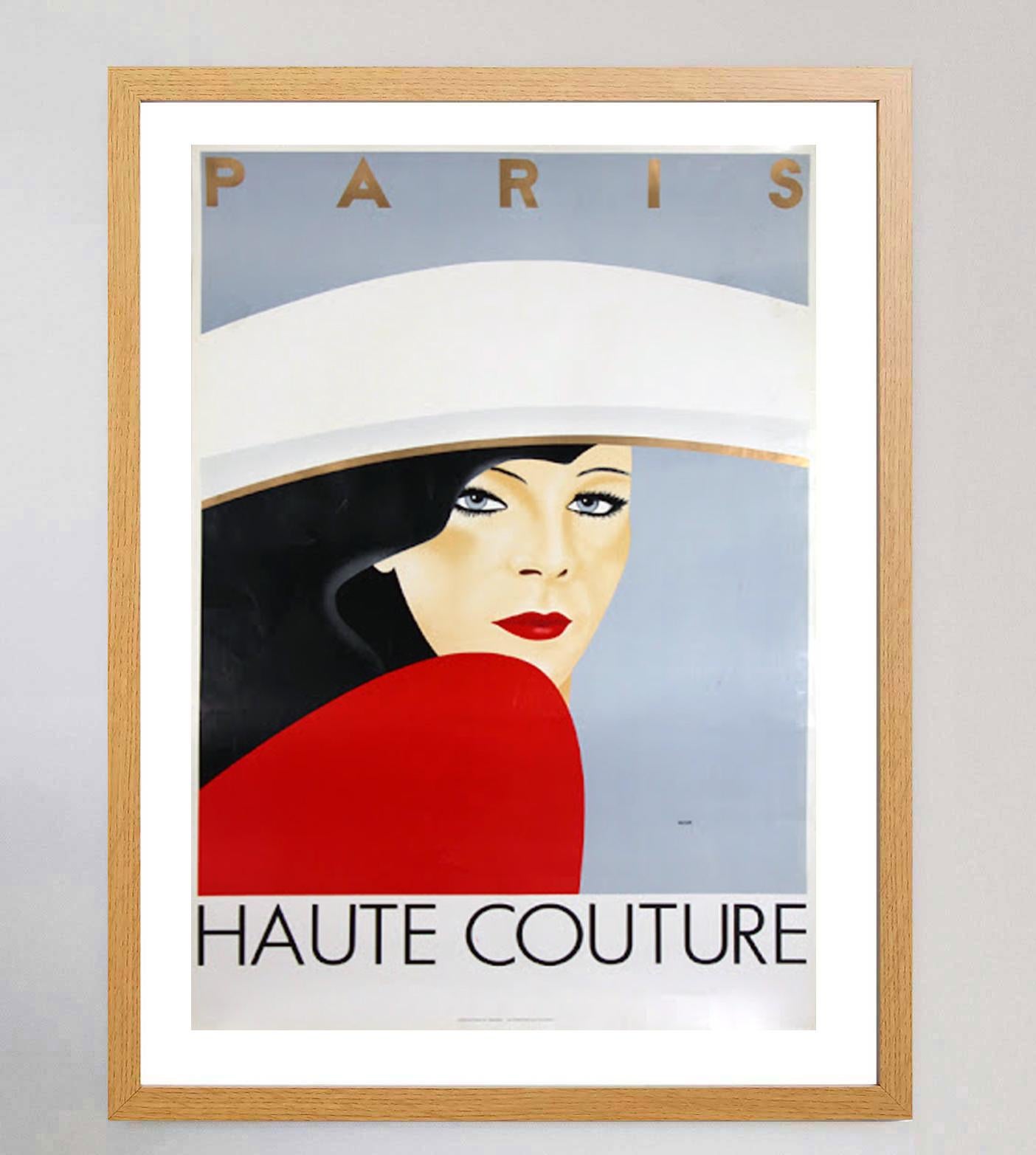 1982 Haute Couture Paris - Razzia Original Vintage Poster In Good Condition For Sale In Winchester, GB