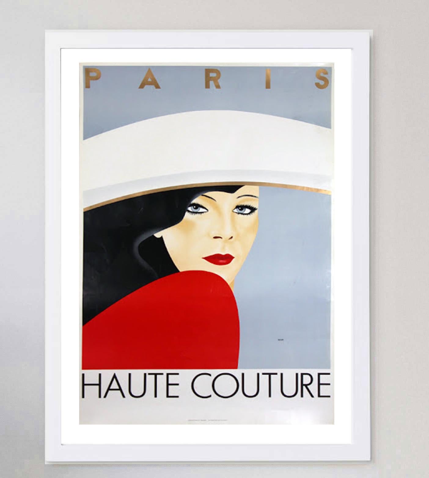 Late 20th Century 1982 Haute Couture Paris - Razzia Original Vintage Poster For Sale