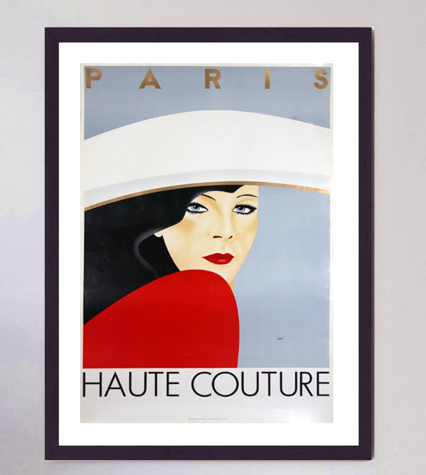 Paper 1982 Haute Couture Paris - Razzia Original Vintage Poster For Sale